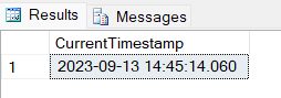 CurrentTimestamp Outout